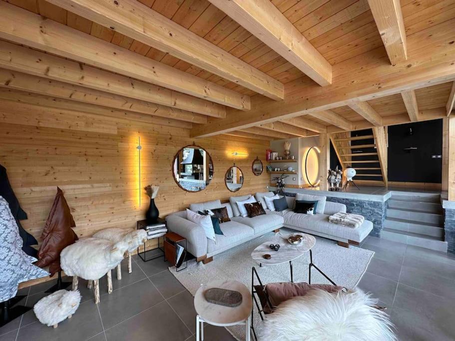 Chalet D'Architecte Avec Vue Panoramique Allos Exterior foto